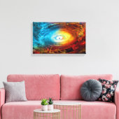 超巨大ブラックホールイラストレーション キャンバスプリント (インサイチュ (リビング))