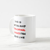 超常恋愛ファン、熱心 コーヒーマグカップ (正面左)