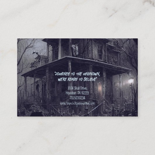 超常捜査員エリーハ幽霊のよく出るウス 名刺 (裏面)