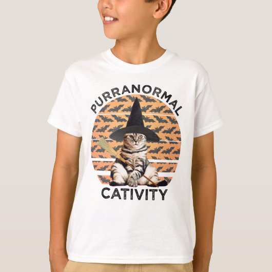 超常現象にゃんこ Tシャツ (正面)