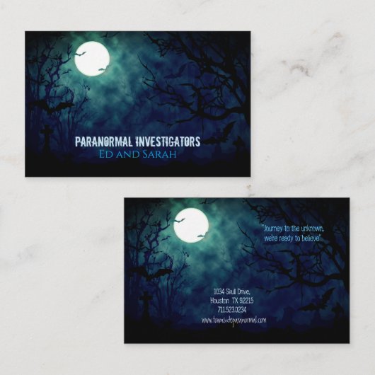 超常現象の捜査官フルムーンコールド版 名刺 (正面/裏面)