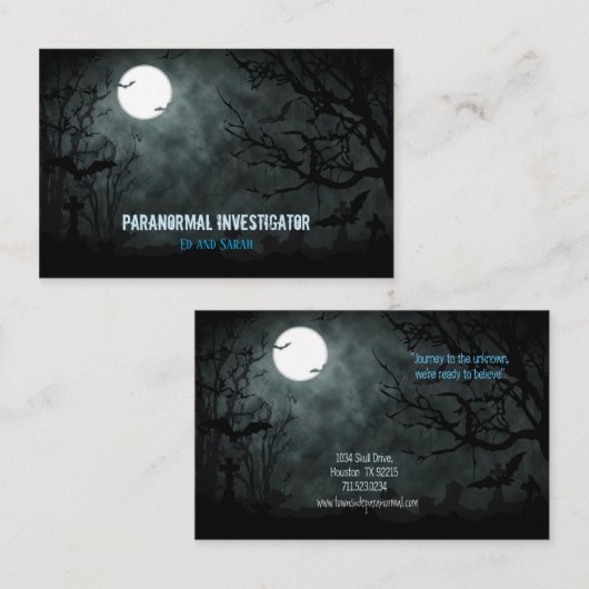 超常現象の捜査官フルムーンビジネスカード 名刺 (正面/裏面)