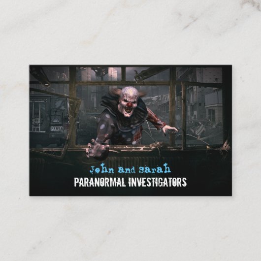 超常現象の捜査者不気味なモンスターピエロ 名刺 (正面)