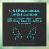 超常現象の調査員と幽霊ロゴ ウィンドウサイン (シート3)