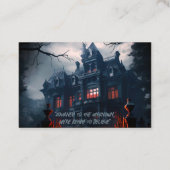 超常現象の調査員の不気味なマンシ幽霊のよく出るョン 名刺 (裏面)