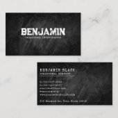 超常現象の調査員トレンディー動揺してブラック 名刺 (正面/裏面)