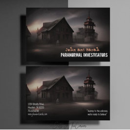 超常現象の調査員幽霊タウンホワイトドッグ 名刺