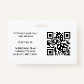 超常現象の調査員幽霊ハンター写真IDバッジ バッジ (裏面)