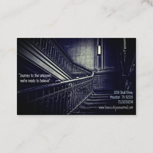 超常現象の調査者不気味な階段 名刺 (裏面)