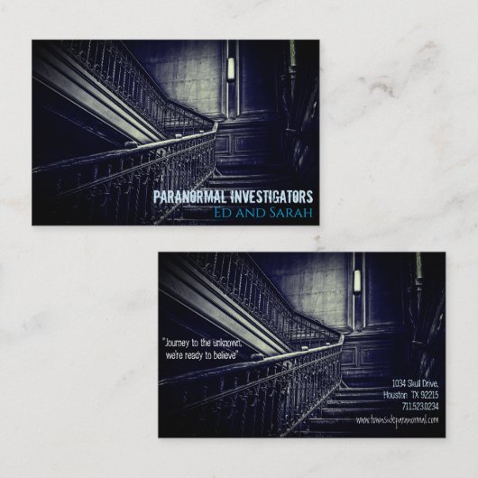 超常現象の調査者不気味な階段 名刺 (正面/裏面)