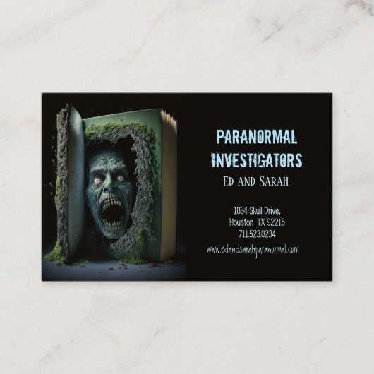 超常現象幽霊のよく出る捜査者恐怖本 名刺 (正面)