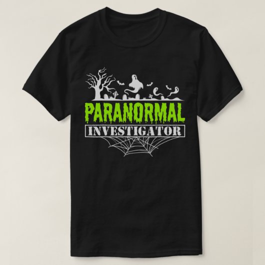 超常現象幽霊狩り幽霊ハンター Tシャツ (デザイン正面)