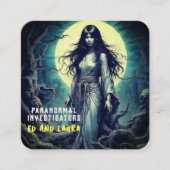 超常現象調査員幽霊のよく出る幽霊 スクエア名刺 (正面)