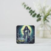 超常現象調査員幽霊のよく出る幽霊 スクエア名刺 (スタンド正面)