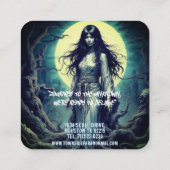 超常現象調査員幽霊のよく出る幽霊 スクエア名刺 (裏面)