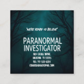 超常現象調査団ダークフォレスト スクエア名刺 (裏面)