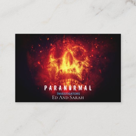 超常現象調査士燃焼スカル 名刺 (正面)