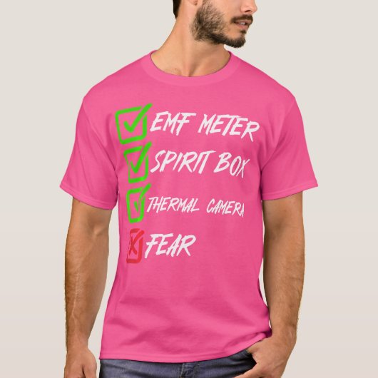 超常現象調査用EMF熱画像カメラ ゴーストハンティング Tシャツ (正面)