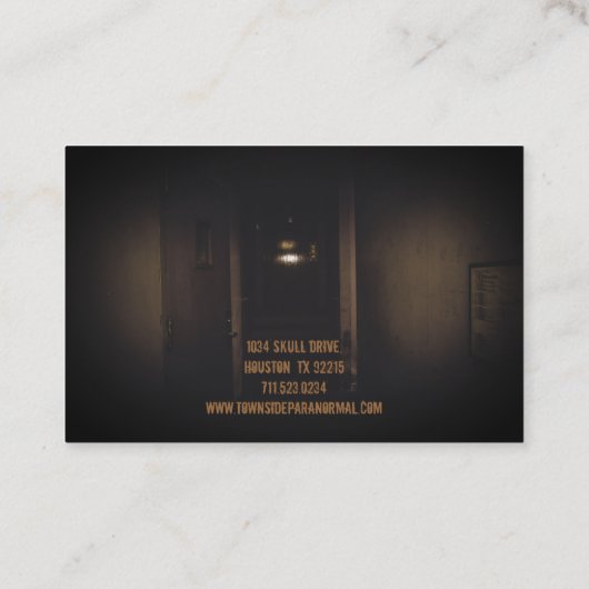 超常的な捜査官の幽霊のよく出る亡命 名刺 (裏面)