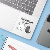 超常的な活動 おもしろハロウィン 猫 パロディ シール (ノートパソコンとiPhone)