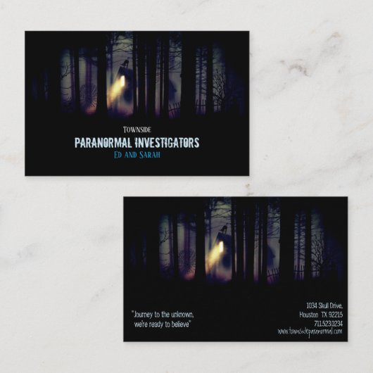 超常的な調査員ザ幽霊のよく出るキャビン 名刺 (正面/裏面)