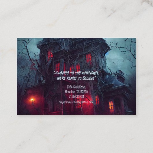 超常的な調査員マンシ幽霊のよく出るョン 名刺 (裏面)