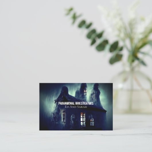 超常的な調査員幽霊のよく出る室 名刺 (スタンド正面)