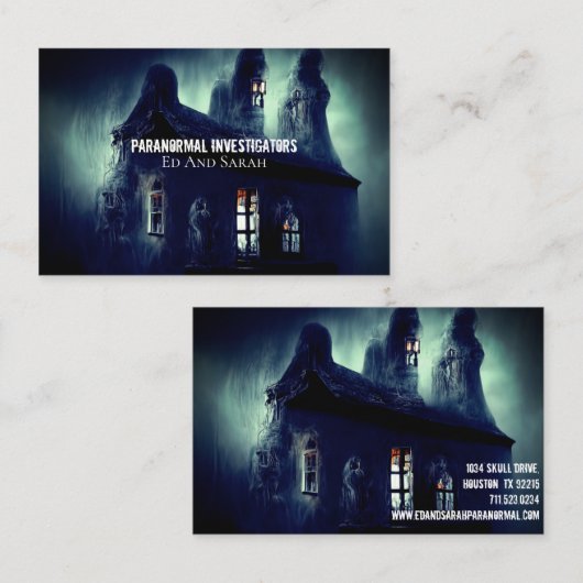 超常的な調査員幽霊のよく出る室 名刺 (正面/裏面)