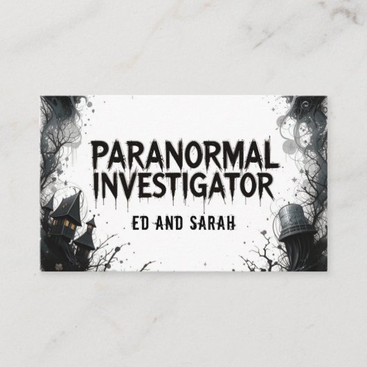 超常的な調査幽霊のよく出る者 名刺 (正面)