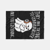 超常的エブ狩り幽霊ハンターアドベンチャーズ2 フリースブランケット (正面(横))