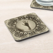 超常的幽霊ハンドアンティーク鏡 コースター (左側)