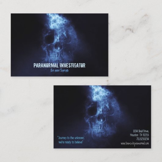 超常調査員スカル名刺 名刺 (正面/裏面)
