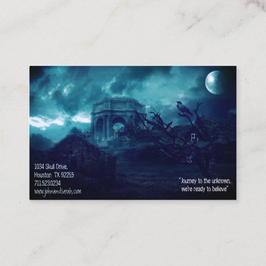 超常調査員幽霊のよく出る村 名刺 (裏面)