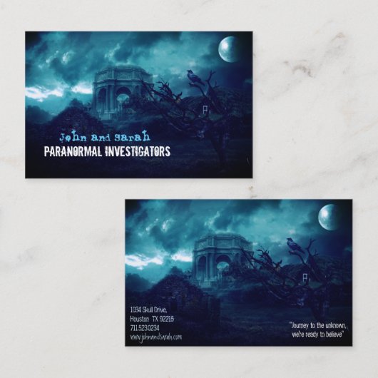 超常調査員幽霊のよく出る村 名刺 (正面/裏面)