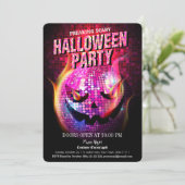 超怖いジャック・オー・ランタン・ディスコボール ハロウィン 招待状 (スタンド正面)