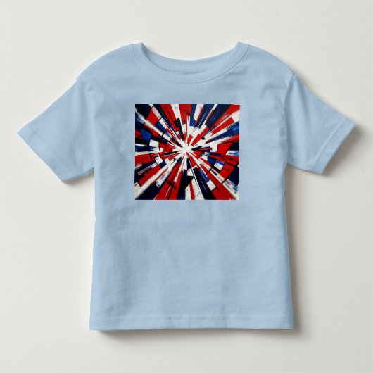 超新星ポップ - 抽象幾何学的爆発 トドラーTシャツ (正面)