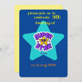超星子供の誕生日 招待状
