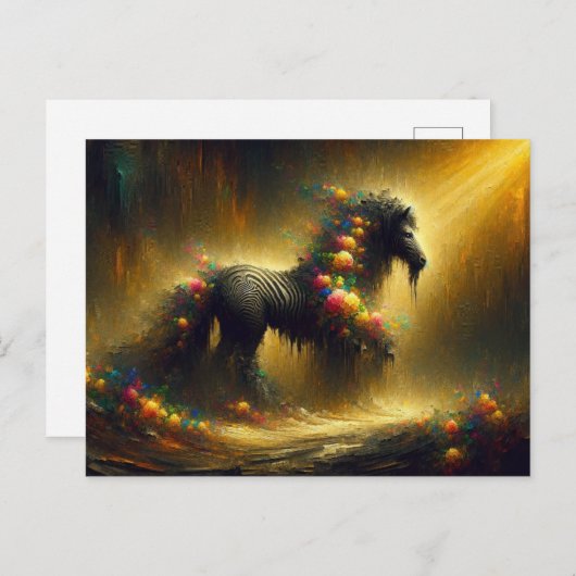 超本物のフローラゼブラ ポストカード (正面/裏面)
