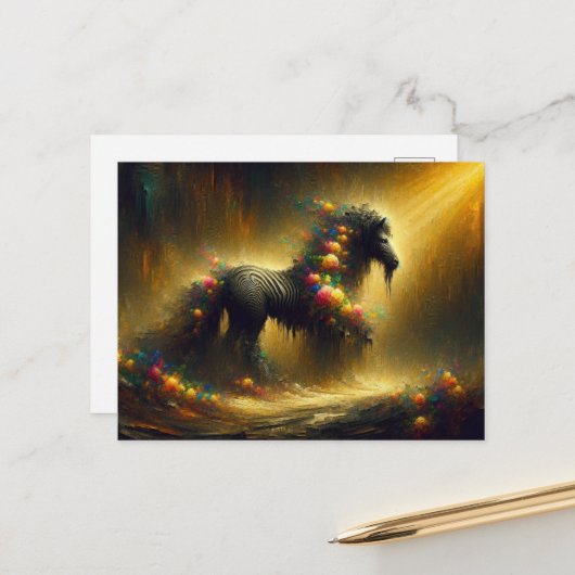 超本物のフローラゼブラ ポストカード (正面/裏面インサイチュ)