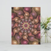 超本物の光沢のある花のモダン抽象芸術フラクタル・アート (スタンド正面)