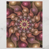 超本物の光沢のある花のモダン抽象芸術フラクタル・アート (正面)