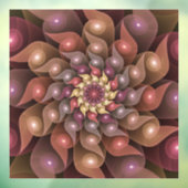 超本物の光沢のある花のモダン抽象芸術フラクタル・アート ウィンドウサイン (シート3)