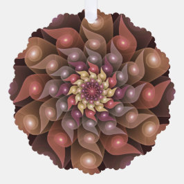 超本物の光沢のある花のモダン抽象芸術フラクタル・アート オーナメントカード