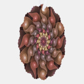 超本物の光沢のある花のモダン抽象芸術フラクタル・アート オーナメントカード (右)