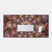 超本物の光沢のある花のモダン抽象芸術フラクタル・アート デスクマット (キーボード&マウス)