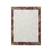 超本物の光沢のある花のモダン抽象芸術フラクタル・アート ノートパッド (回転)