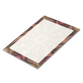 超本物の光沢のある花のモダン抽象芸術フラクタル・アート ノートパッド (アングル)