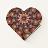 超本物の光沢のある花のモダン抽象芸術フラクタル・アート ノートブック (裏面)