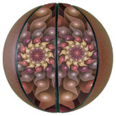 超本物の光沢のある花のモダン抽象芸術フラクタル・アート バスケットボール (縦)