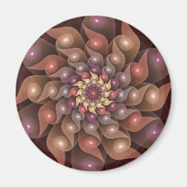 超本物の光沢のある花のモダン抽象芸術フラクタル・アート マグネット